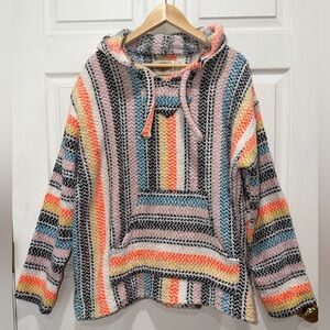 Earth Ragz Large Classic Sripe  Baja Hoodie